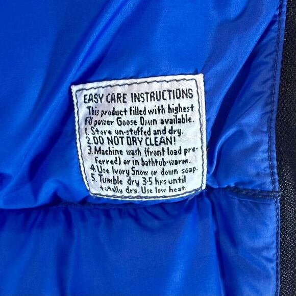 Vintage Marmot Mountain Works Goose Down Blue Puffer Vest Men's XL - Picture 9 of 13